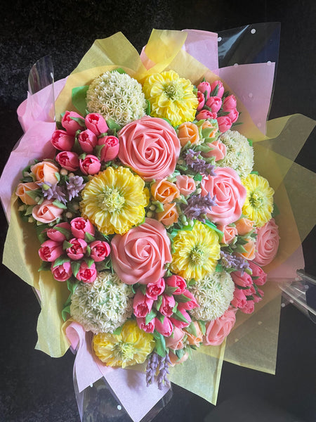 Spring Flower Cupcake Bouquet